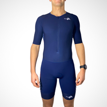 Load image into Gallery viewer, usa triathlon - triathlete swim bike run speedsuit aero kiwami sports