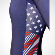 Load image into Gallery viewer, usa triathlon - triathlete swim bike run speedsuit aero kiwami sports