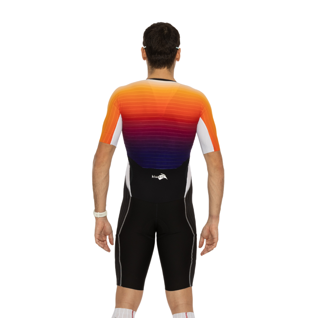 Fastest suit for long distance - trisuit Developed by Kiwami in collaboration with professional triathletes . Kona Hawaii, Nice France