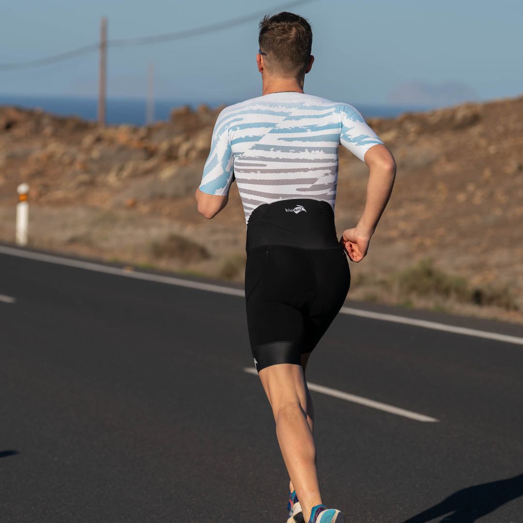 High-performance triathlon suit for men – colorful, aerodynamic, and breathable
