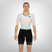 Load image into Gallery viewer, Women’s aerodynamic triathlon suit with sleeves – high-performance, stylish design