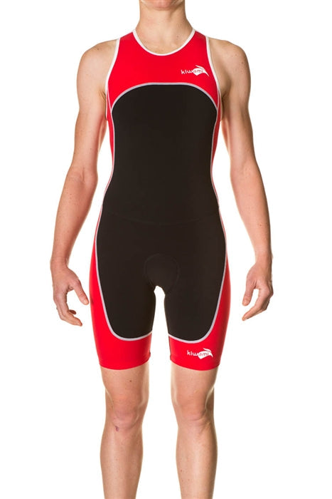 AMPHIBIAN PRIMA OPENBACK TRISUIT BLACK RED WHITE