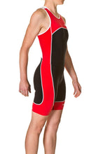 Load image into Gallery viewer, AMPHIBIAN PRIMA OPENBACK TRISUIT BLACK RED WHITE