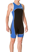 Load image into Gallery viewer, AMPHIBIAN PRIMA OPENBACK TRISUIT BLACK BLUE WHITE