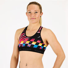 Load image into Gallery viewer, WOMEN'S SPORT BRA - FINISHER BLACK