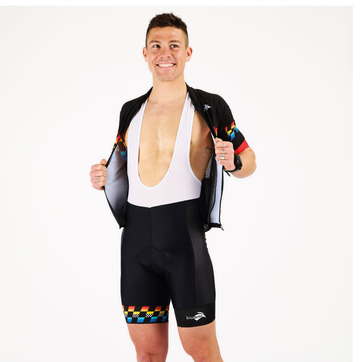 MEN'S AUBISQUE CYCLING BIB FINISHER BLACK