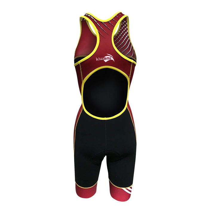 PRIMA 2 RACE OPENBACK TRISUIT MAROON GOLD