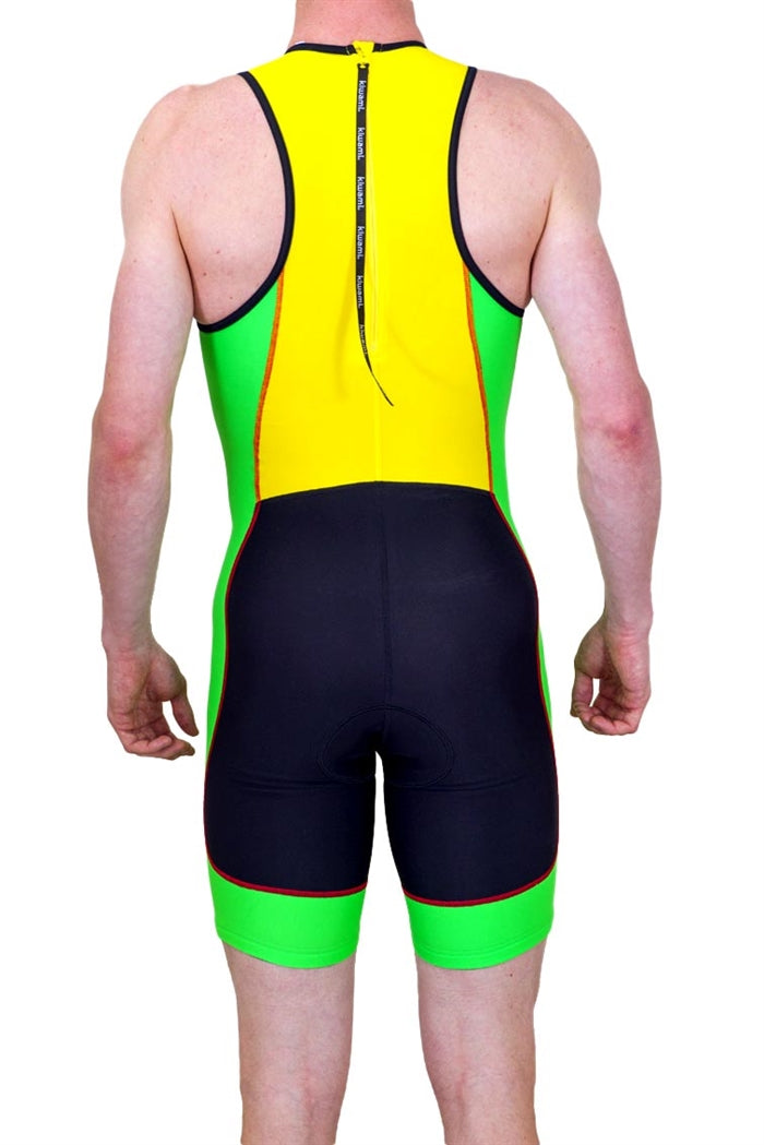 PRIMA RACE TRISUIT BLACK GREEN YELLOW