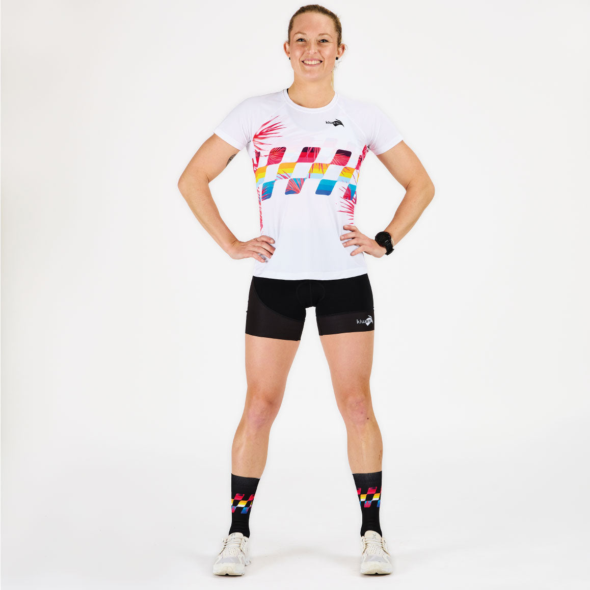 WOMEN'S RUNNING TEE-SHIRT FINISHER WHITE