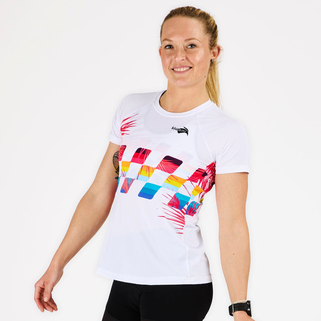 WOMEN'S RUNNING TEE-SHIRT FINISHER WHITE
