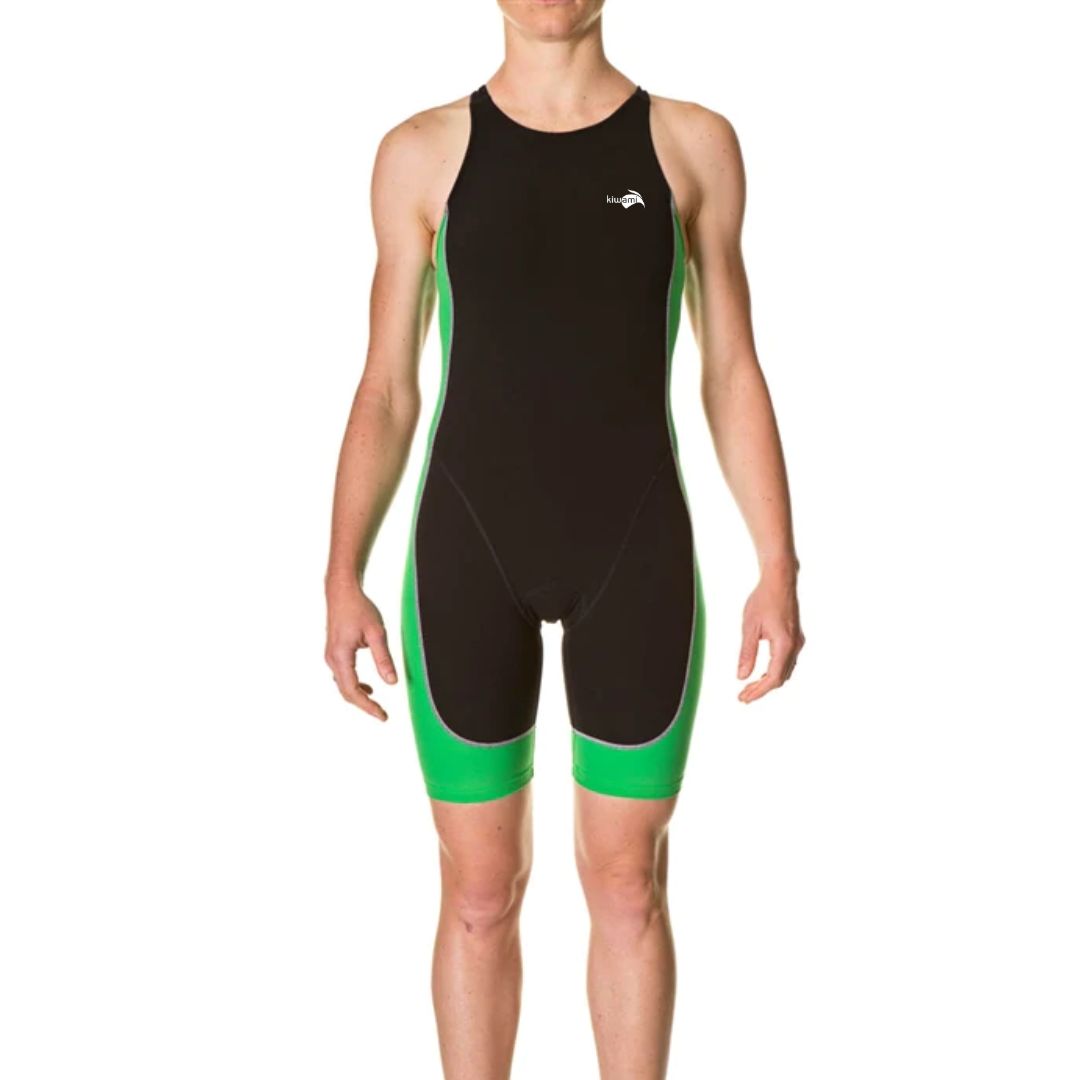 AMPHIBIAN PRIMA OPENBACK TRISUIT BLACK GREEN