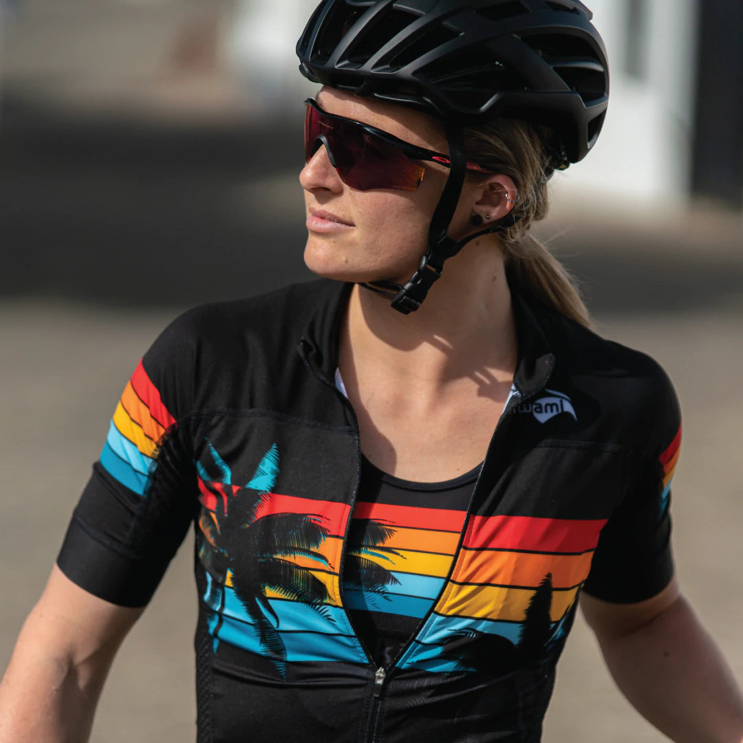 WOMEN'S MENTE CYCLING JERSEY MALIBU BLACK