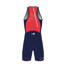 Load image into Gallery viewer, usa triathlon usatri triathlete trisuit color USA 2023 Kiwami Sports Front --