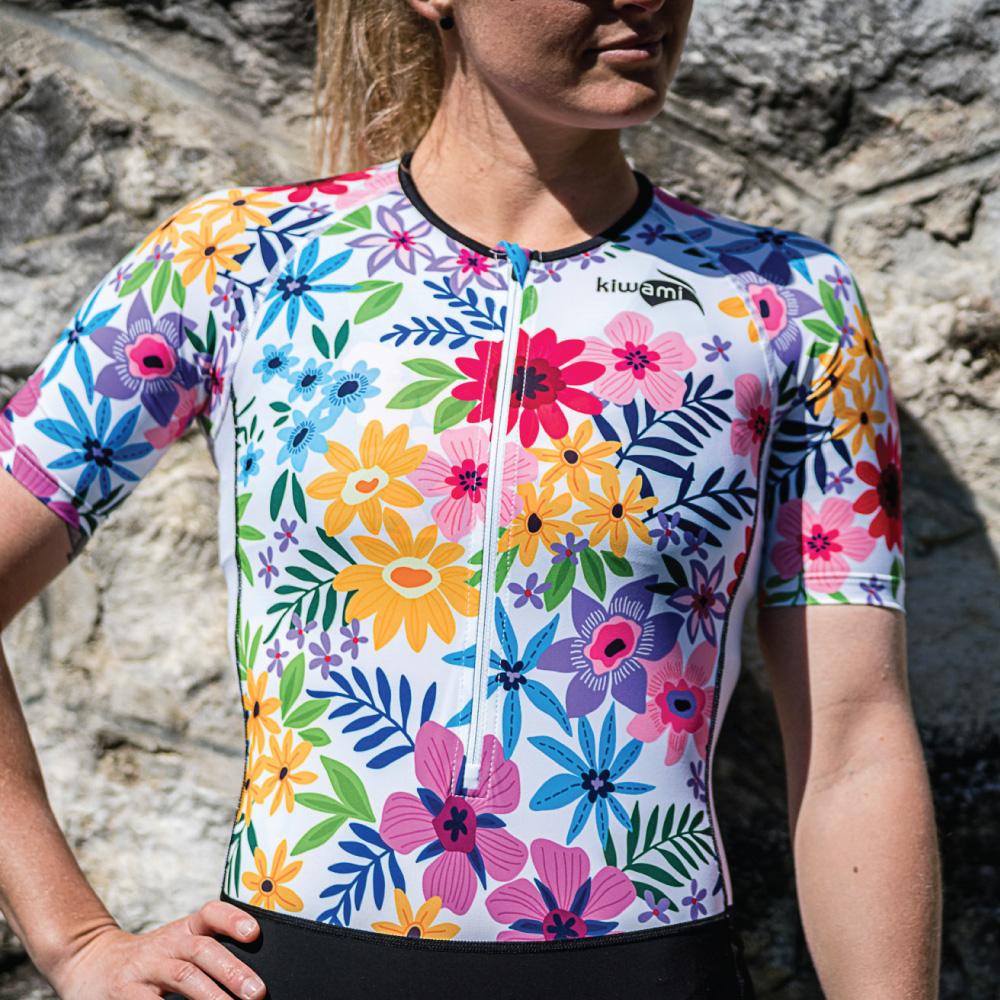 PRIMA 2 LD AERO WOMEN'S WHITE FLOWERS TRISUIT