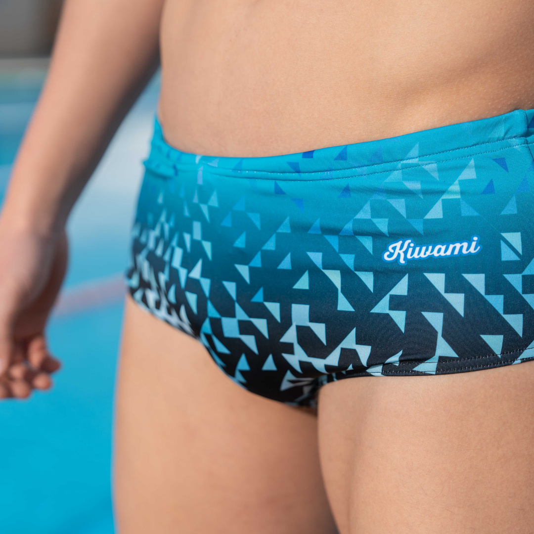 水着 K-WAY Men Swimsuit Blue K8136LW K89 HXBY Back Zipper PU Waterproof One Piece Professional Swim