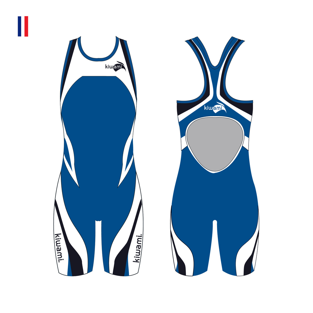 RIO OPENBACK Black Blue White women triathlon suit