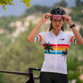 WOMEN'S SPANDELLES CYCLING JERSEY MALIBU WHITE