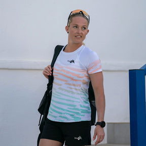 Best women’s athletic t-shirt – quick-dry fabric, ergonomic fit, and stylish design" triathlon triathlete kiwami sports