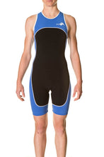Load image into Gallery viewer, AMPHIBIAN PRIMA OPENBACK TRISUIT BLACK BLUE WHITE

