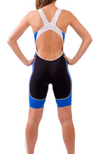 Load image into Gallery viewer, AMPHIBIAN PRIMA OPENBACK TRISUIT BLACK BLUE WHITE
