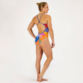 Women's one piece swimsuit, type Moana, chlorine resistant kiwami sports