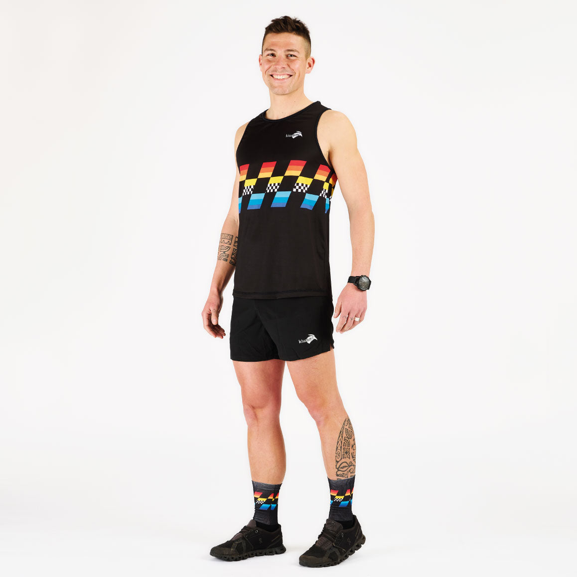  Men's Running Tanks Kiwami Sports for triathletes and runners. Running singlets allow you to run comfortably. Lighweight, breathable.