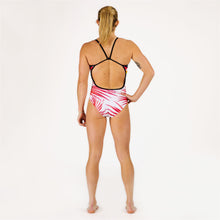 Load image into Gallery viewer, Performance swimwear made to last, made ethically from high performance materials, chlorine resistant. Kiwami Sports triathlon swim bike run triathletes. one-piece swimsuit, very feminine and modern with vivid colors.
