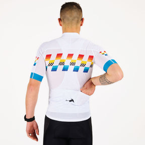 MEN'S CYCLING JERSEY FINISHER WHITE