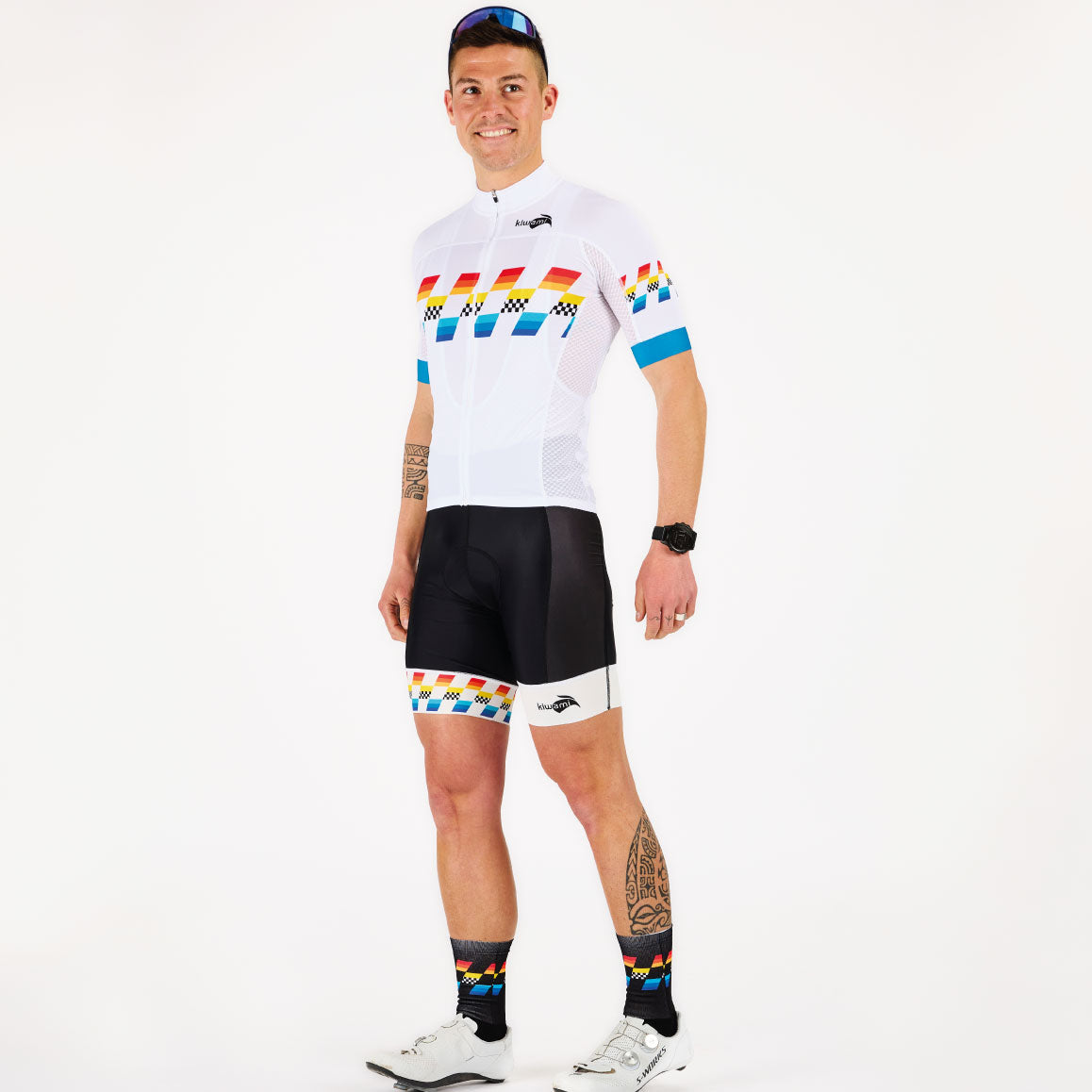 MEN'S CYCLING JERSEY FINISHER WHITE