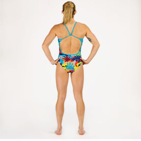 selection of women's athletic one-piece swimwear. MOANA One-Piece Swimsuits will help you get through your swim sessions with its chlorine-resistant and abrasion-resistant fabric. Kiwami Sports triathlon swim bike run