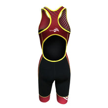Load image into Gallery viewer, PRIMA 2 RACE OPENBACK TRISUIT MAROON GOLD
