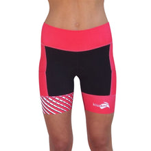 Load image into Gallery viewer, WOMEN'S PRIMA 2 TRI SHORTS BLACK PINK
