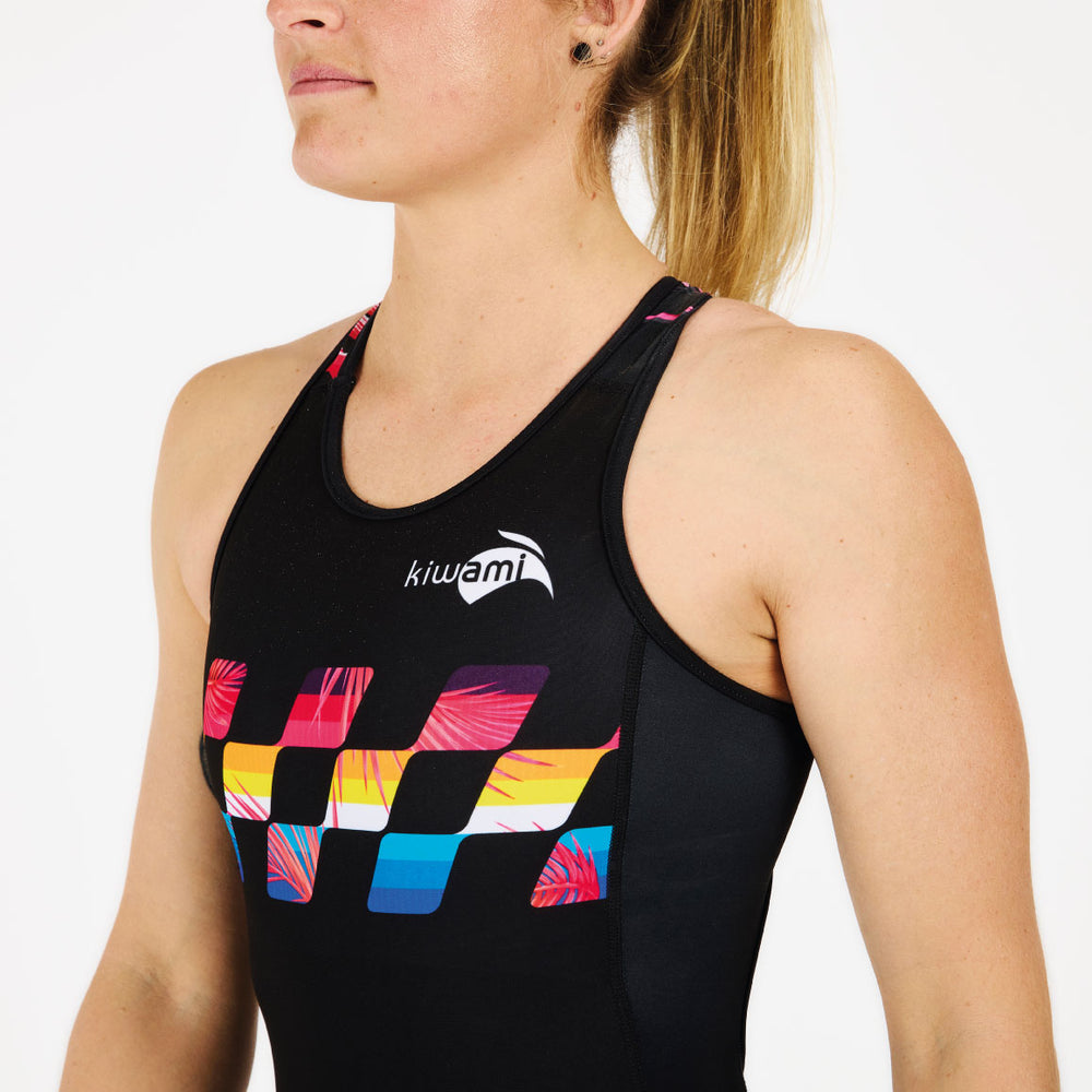 Combinaison Triathlon KiWAMi Tokyo Openback Pour Femme, Une Pièce, Colorée, Neuve