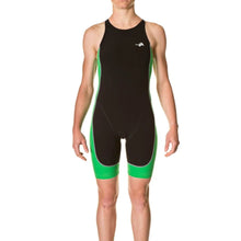 Load image into Gallery viewer, AMPHIBIAN PRIMA OPENBACK TRISUIT BLACK GREEN
