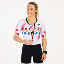 Load image into Gallery viewer, WOMEN'S HIRANGA AERO TRISUIT - FINISHER WHITE
